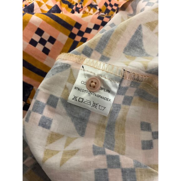 TAYLOR TILLMAN Veronica Mini Dress Button Front Short Sleeves Pink Size Large - Picture 4 of 12